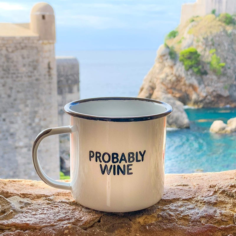 Swag Brewery PROBABLY WINE | Enamel Camp Coffee Mug | Funny Gift for Wine Lovers, Moms, Dads, Women, and Men | Good for Office, Home, Bar - Anywhere You Would Open a Bottle! - Image 2